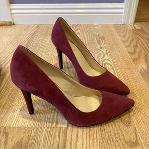 Nine West Burgundy Pointed Toe Pumps